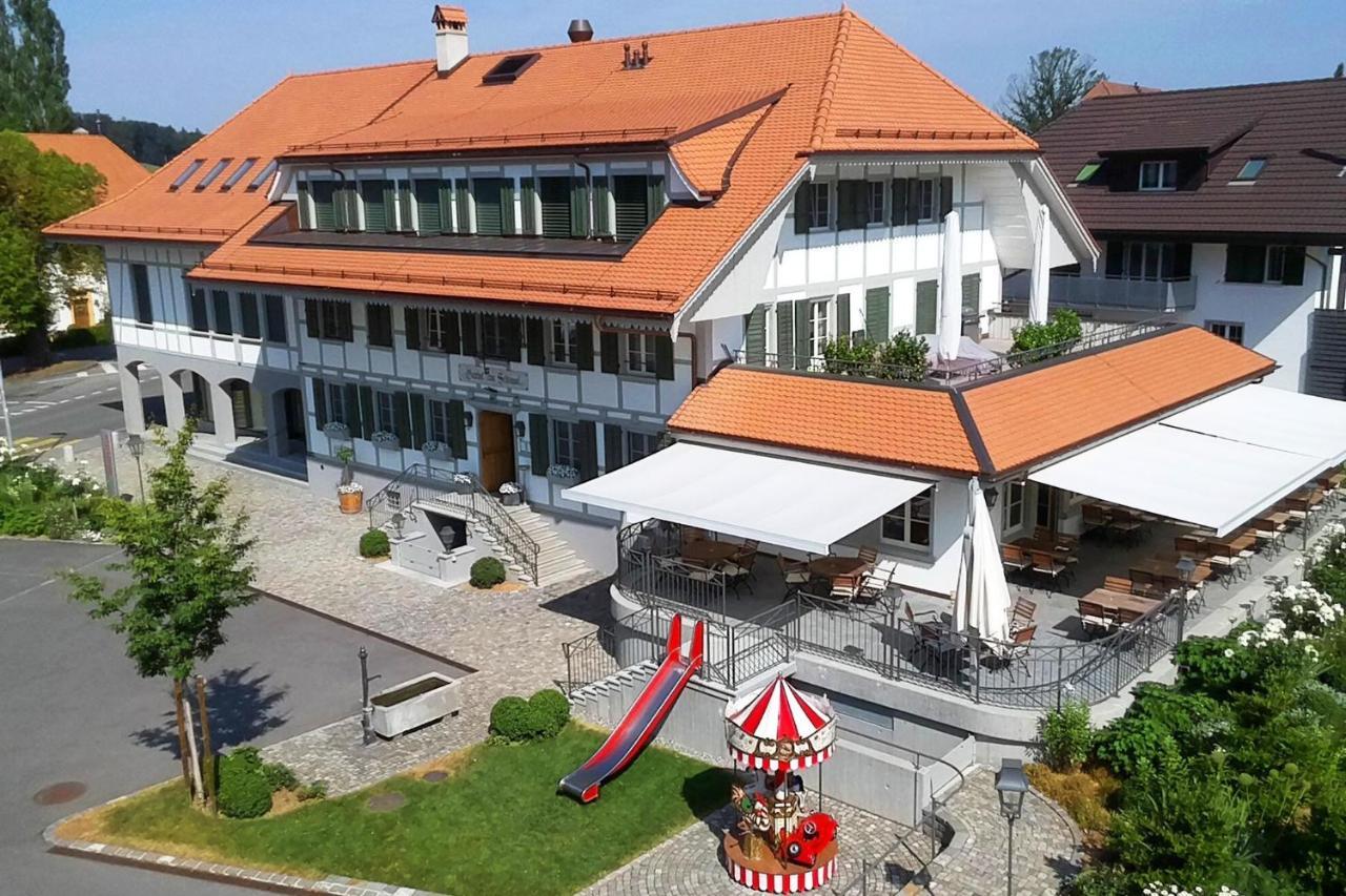 Gasthof Zum Schluessel La Meridienne Fribourg Sa Ueberstorf Bagian luar foto
